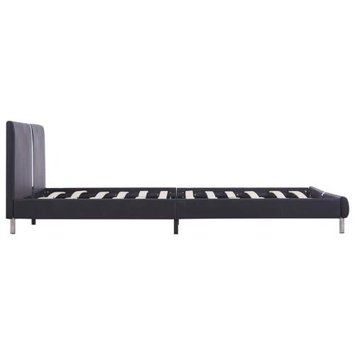 Sengestel 120 x 200 cm sort kunstlæder