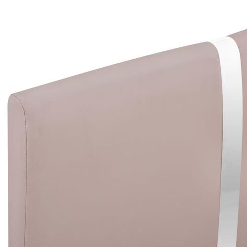 Sengestel 90 x 200 cm kunstlæder cappuccinofarvet