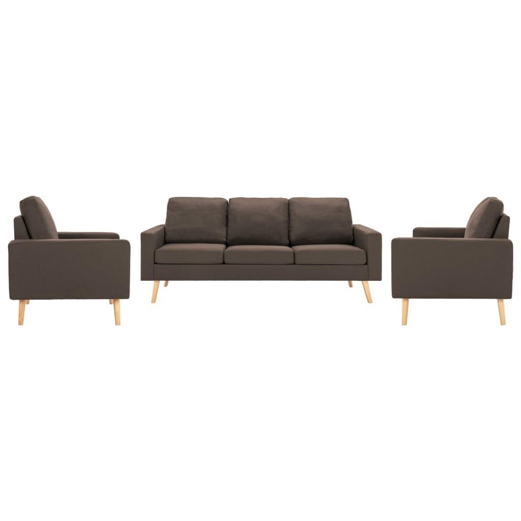 3 personers sofa stof brun