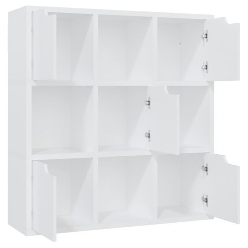 Bogreol 88,5x27,5x88 cm konstrueret træ hvid
