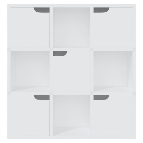 Bogreol 88,5x27,5x88 cm konstrueret træ hvid