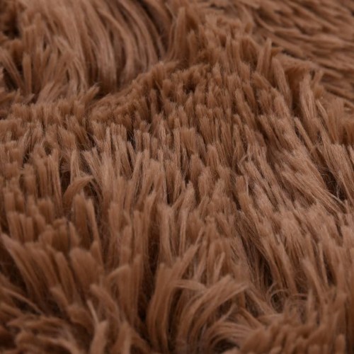 Vaskbar hunde- og kattepude 70x70x15 cm plys brun