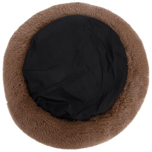 Vaskbar hunde- og kattepude 70x70x15 cm plys brun