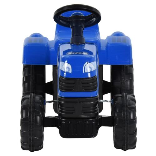 Traktor med pedaler til børn blå