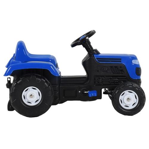 Traktor med pedaler til børn blå