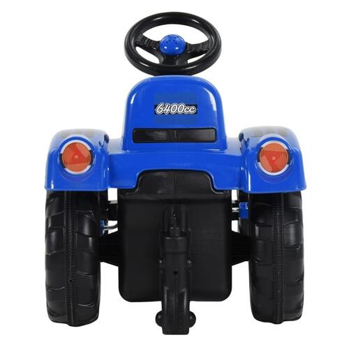 Traktor med pedaler til børn blå