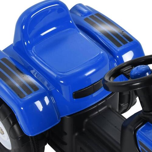 Traktor med pedaler til børn blå