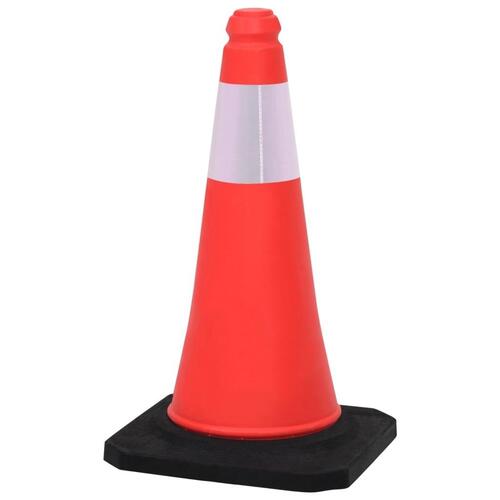 Trafikkegler 4 stk. med refleks og tung bund 50 cm