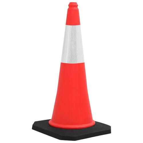 Trafikkegler 4 stk. med refleks og tung bund 75 cm
