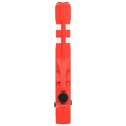 Foldbar vejafspærring 210x50x105 cm rød