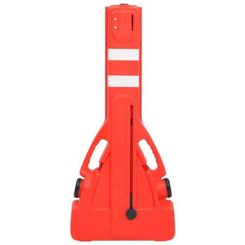 Foldbar vejafspærring 210x50x105 cm rød