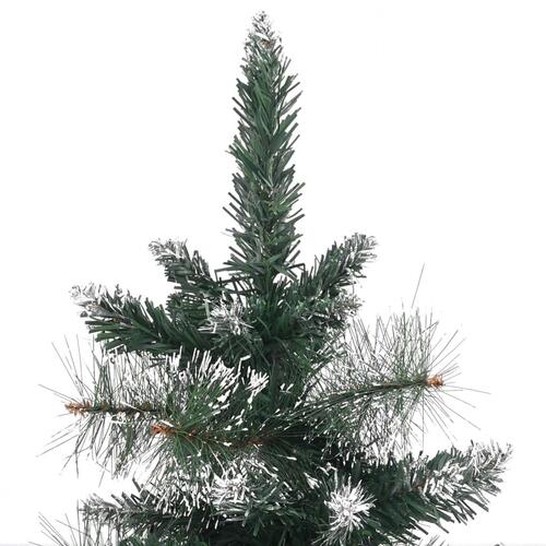 Kunstigt juletræ med juletræsfod 60 cm PVC grøn og hvid