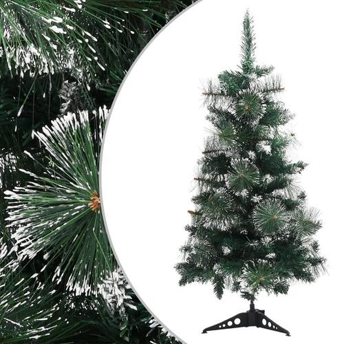 Kunstigt juletræ med juletræsfod 90 cm PVC grøn og hvid
