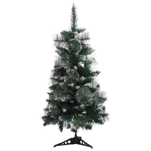 Kunstigt juletræ med juletræsfod 90 cm PVC grøn og hvid