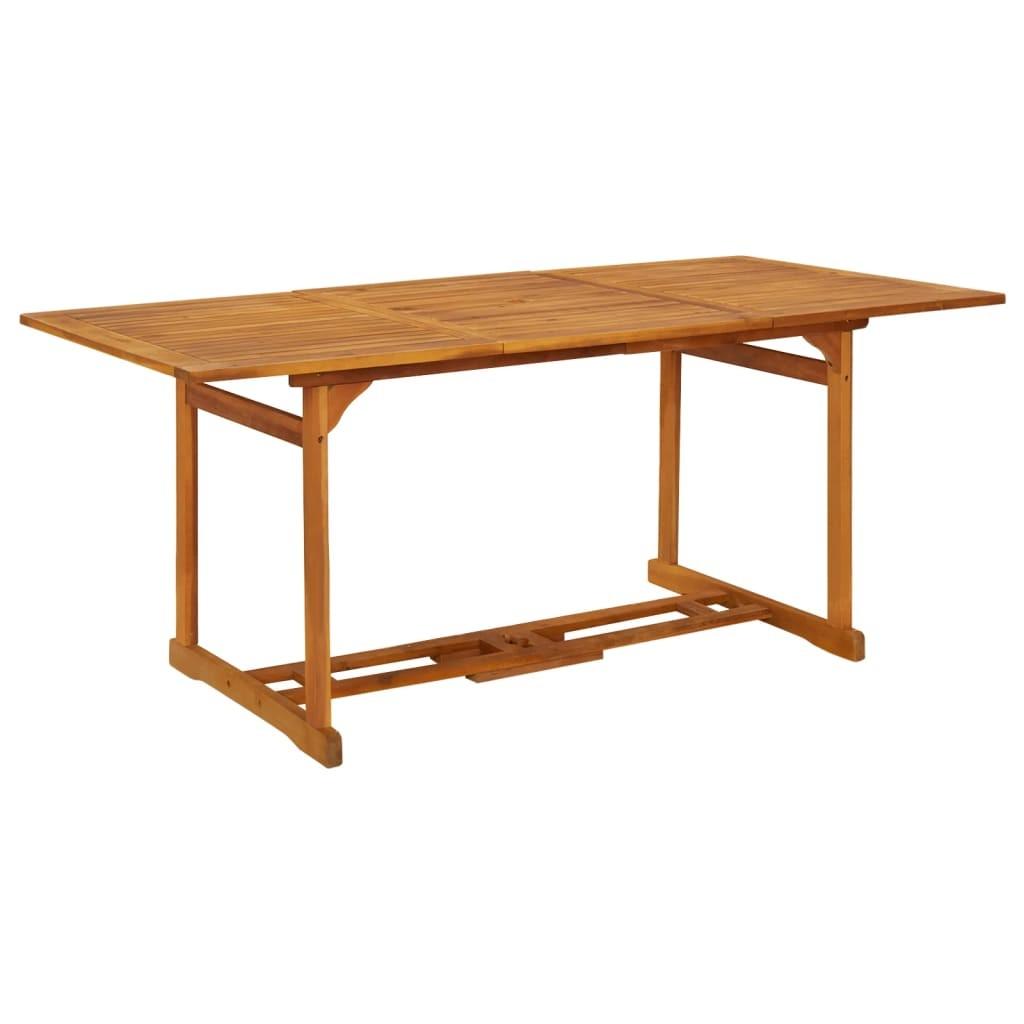 Havebord 180x90x75 cm massivt akacietræ billede