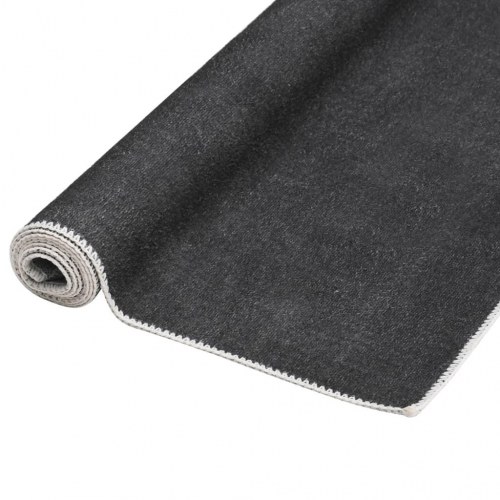 Gulvtæppe vaskbart og foldbart 180x270 cm polyester antracitgrå