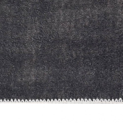 Gulvtæppe vaskbart og foldbart 180x270 cm polyester antracitgrå