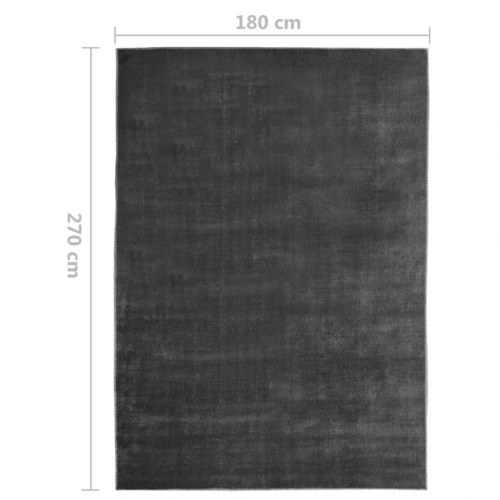 Gulvtæppe vaskbart og foldbart 180x270 cm polyester antracitgrå