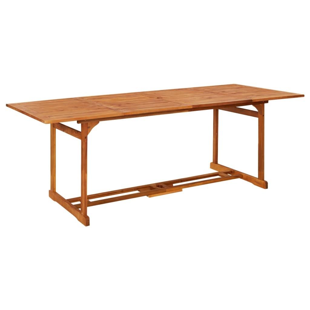 Havebord 220x90x75 cm massivt akacietræ billede