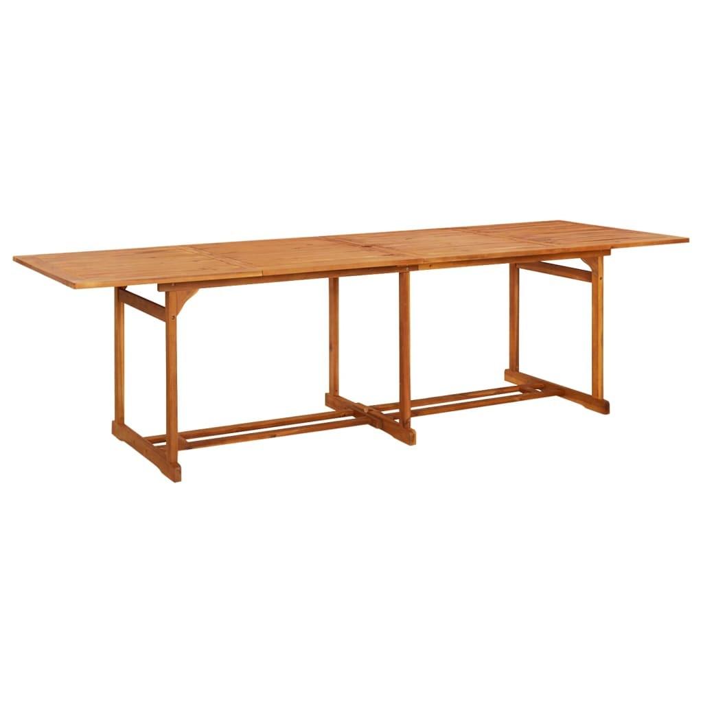 Havebord 280x90x75 cm massivt akacietræ billede