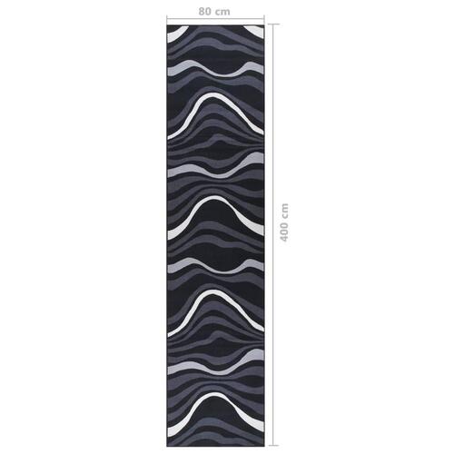 Tæppeløber 80x400 cm sort