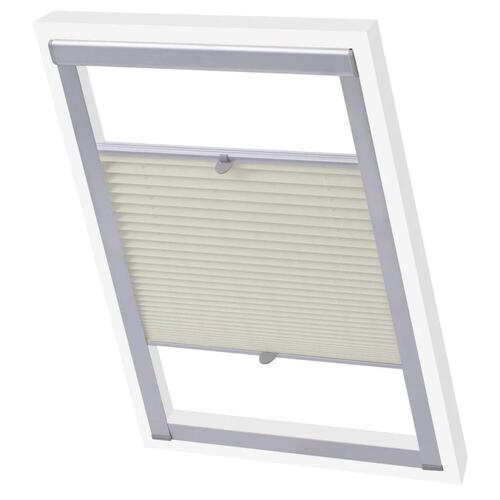 Plisségardin F06 cremefarvet
