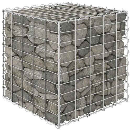 Gabion-højbed 50x50x50 cm kubeformet stål