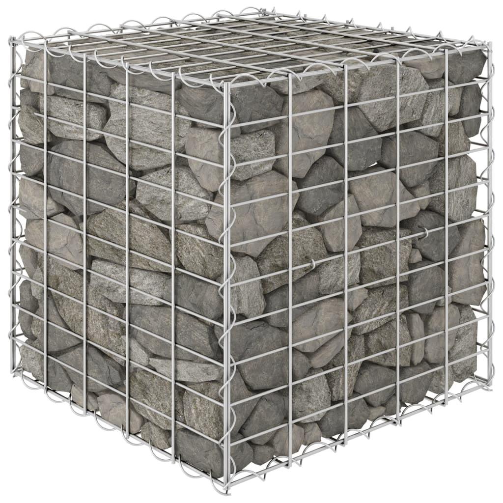 Gabion-højbed 50x50x50 cm kubeformet stål
