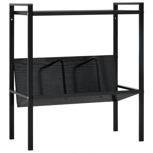 Bogreol med 2 hylder 52×28×59 cm i sort konstrueret træ og stål