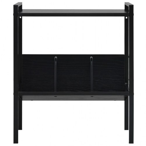 Bogreol med 2 hylder 52×28×59 cm i sort konstrueret træ og stål