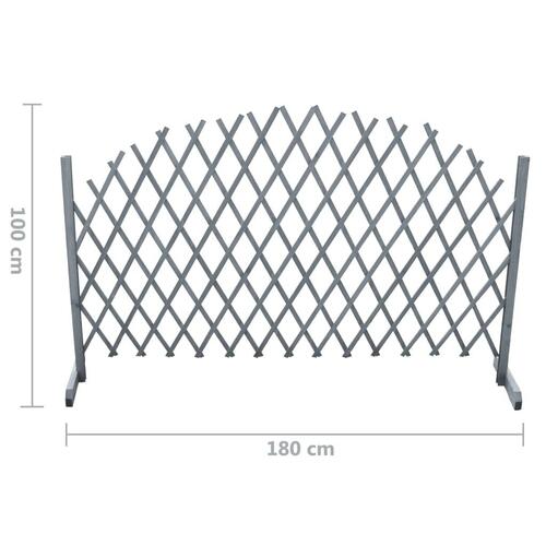 Hegnsespalier 1,8x1 m massivt fyrretræ grå