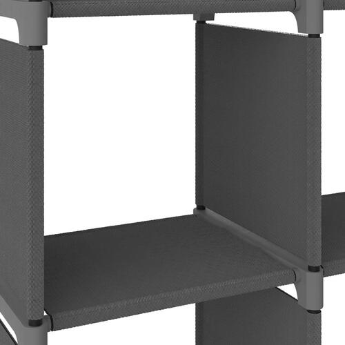Reol med 4 rum 69x30x72,5 cm stof grå