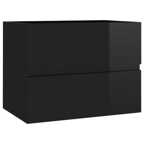 Vaskeskab 60x38,5x45 cm spånplade sort højglans