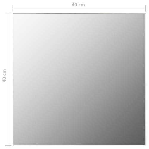 Vægspejl med LED-lys firkantet glas