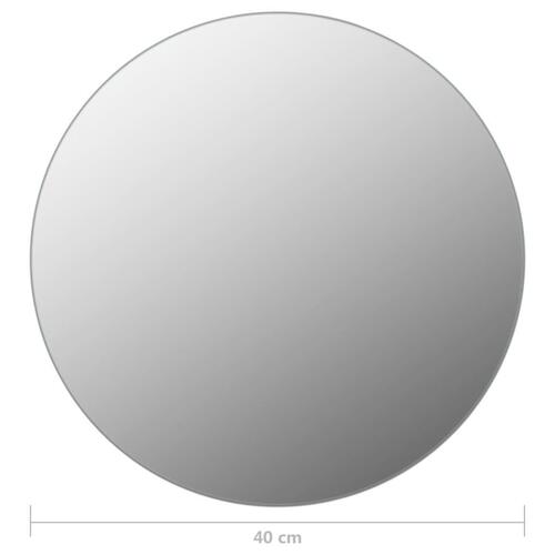 Vægspejl med LED-lys rundt glas