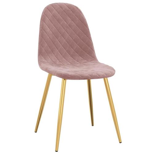 Spisebordsstole 6 stk. velour lyserød
