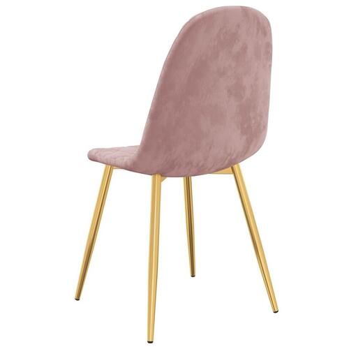 Spisebordsstole 6 stk. velour lyserød