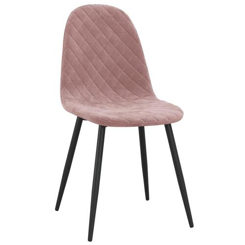 Spisebordsstole 6 stk. velour lyserød