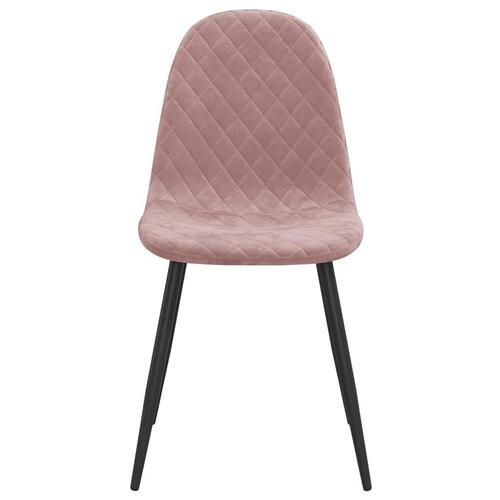Spisebordsstole 6 stk. velour lyserød