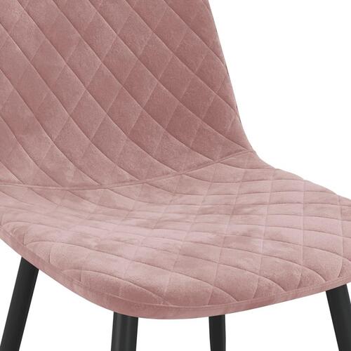 Spisebordsstole 6 stk. velour lyserød