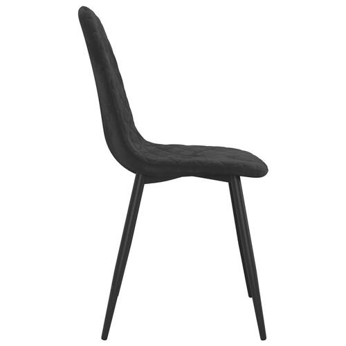 Spisebordsstole 6 stk. velour sort