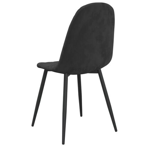 Spisebordsstole 6 stk. velour sort