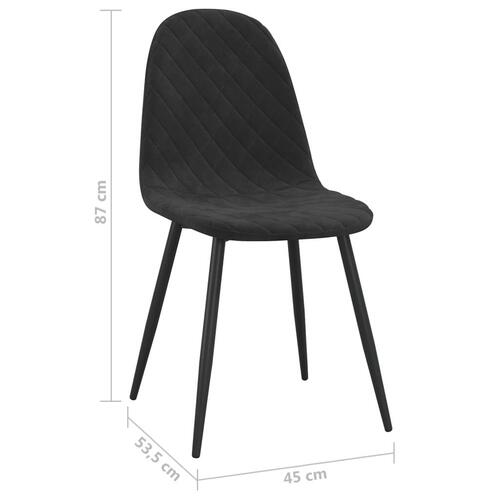Spisebordsstole 6 stk. velour sort