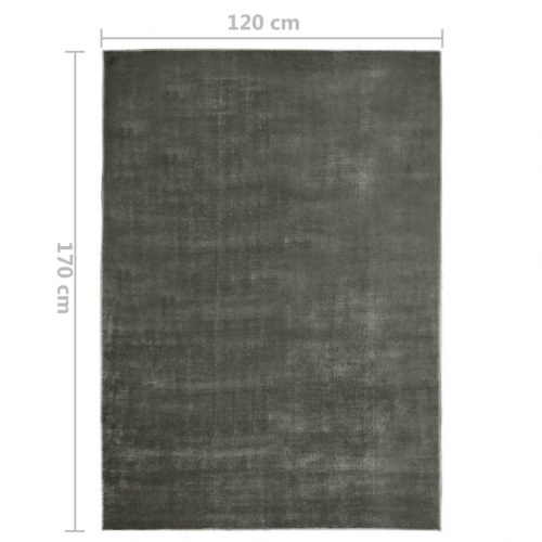 Gulvtæppe vaskbart og foldbart 120x170 cm polyester gråbrun