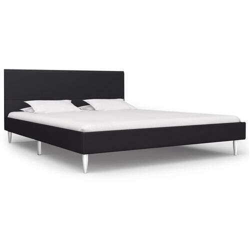 Sengestel 140 x 200 cm stof sort