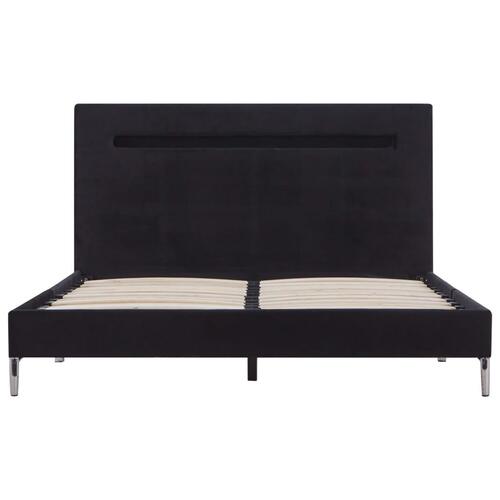 Sengestel med LED 120 x 200 cm stof sort