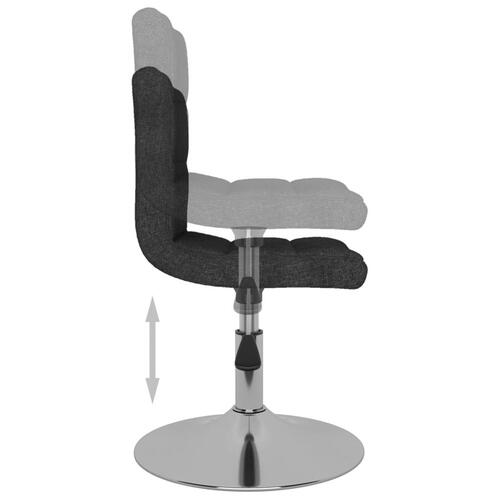 Drejelige spisebordsstole 6 stk. stof sort