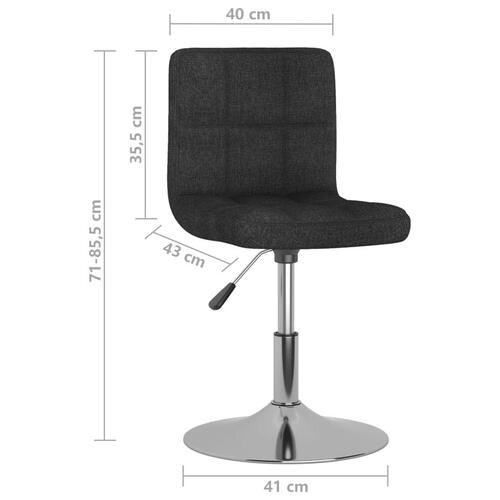 Drejelige spisebordsstole 6 stk. stof sort