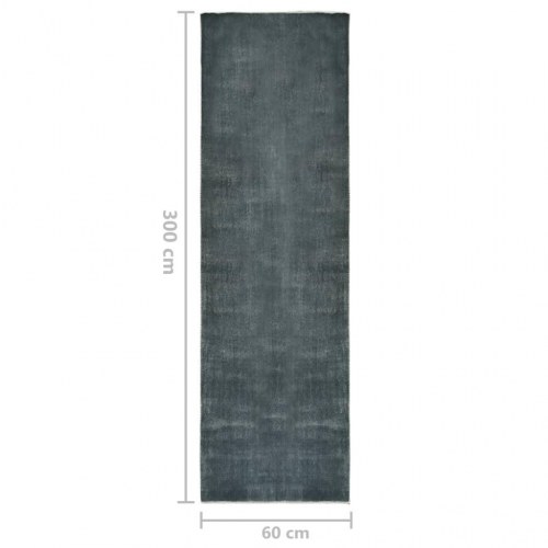 Tæppeløber vaskbar sammenfoldelig 60x300 cm polyester grå