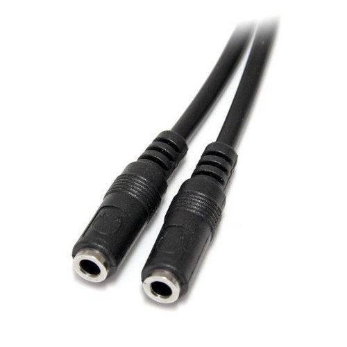 Jack splitter kabel 3,5 mm Startech - sort 0,2 m